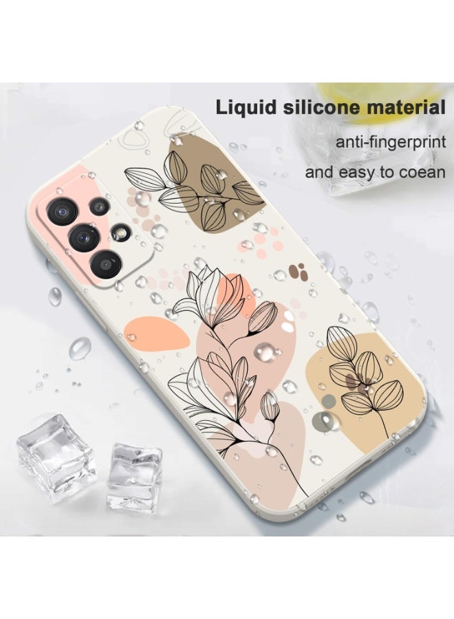 Fekra for Samsung Galaxy A53 5G Case Creative Design Flower Pattern Slim Soft Silicone Protective for Galaxy A53 5G Cover - Morandi White - Image 2